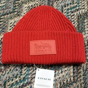 Red Coach Tonal Beanie